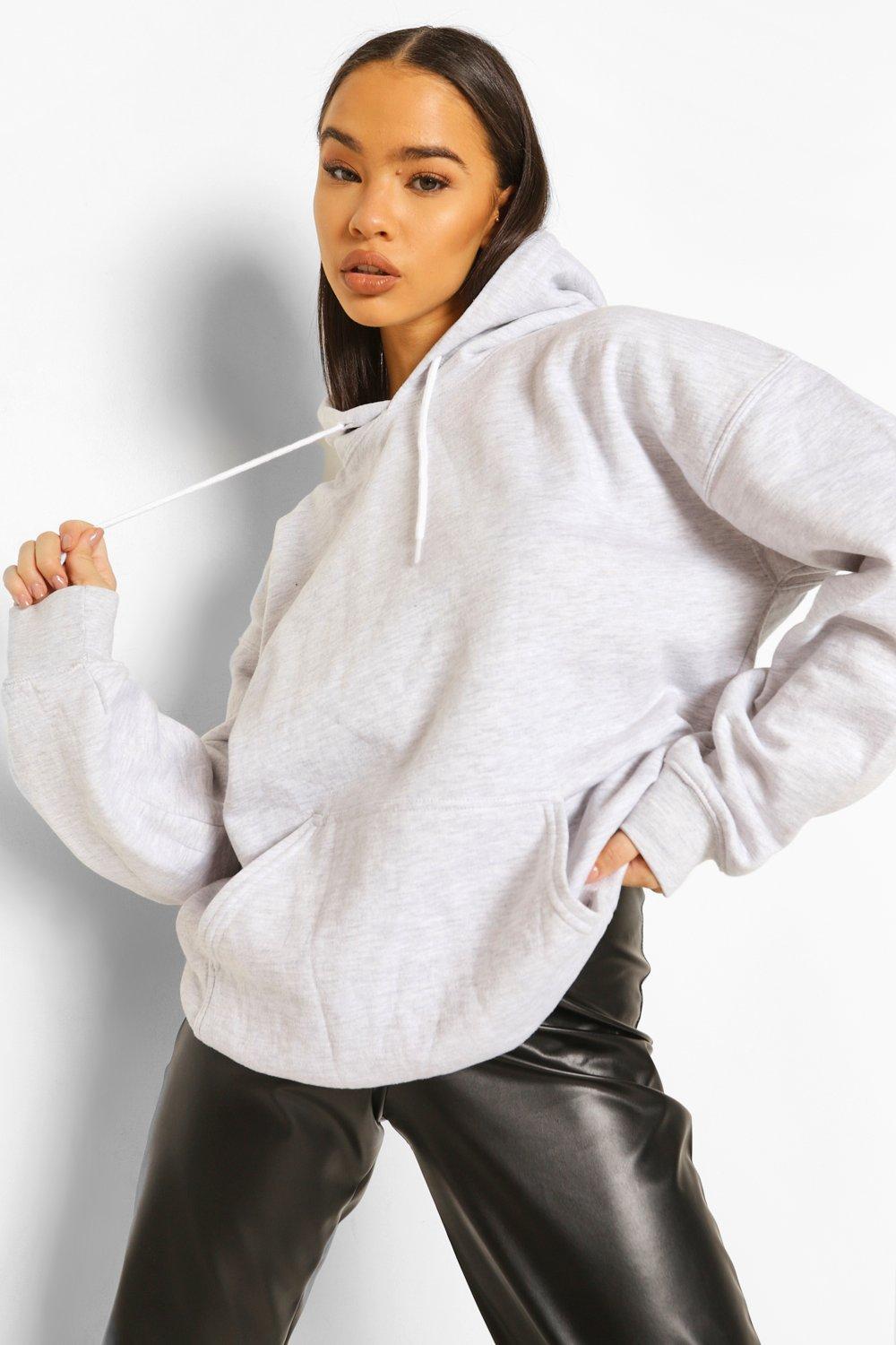 Grey discount hoodie boohoo